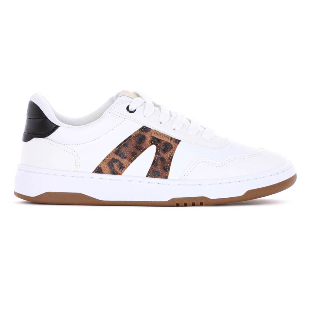 Tênis Anacapri AC1119 Animal Print Branco - Feminino