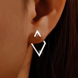 Brincos de diamante geométricos elegantes para mulheres, não desbotam facilmente, hipoalergênicos