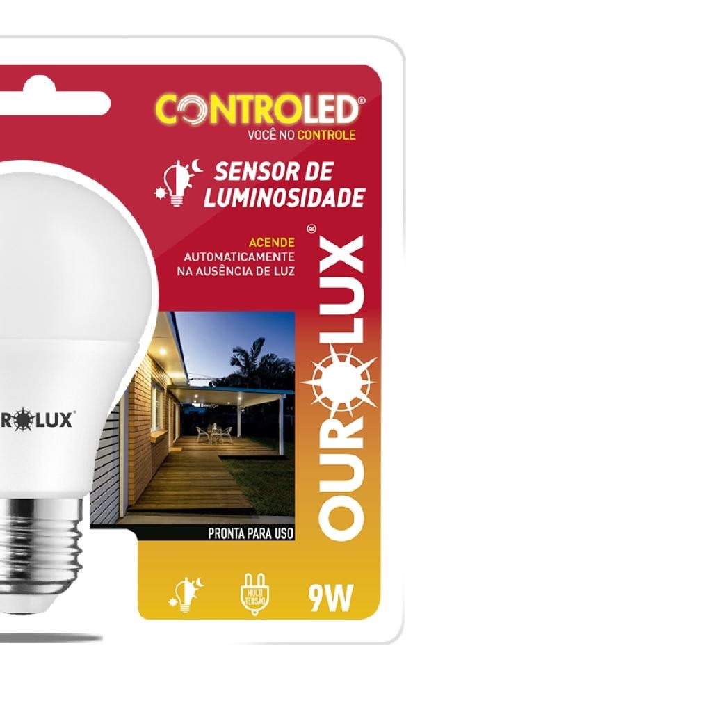 Detalhes do Lâmpada Inteligente Ourolux Controled 9 W 2700 K