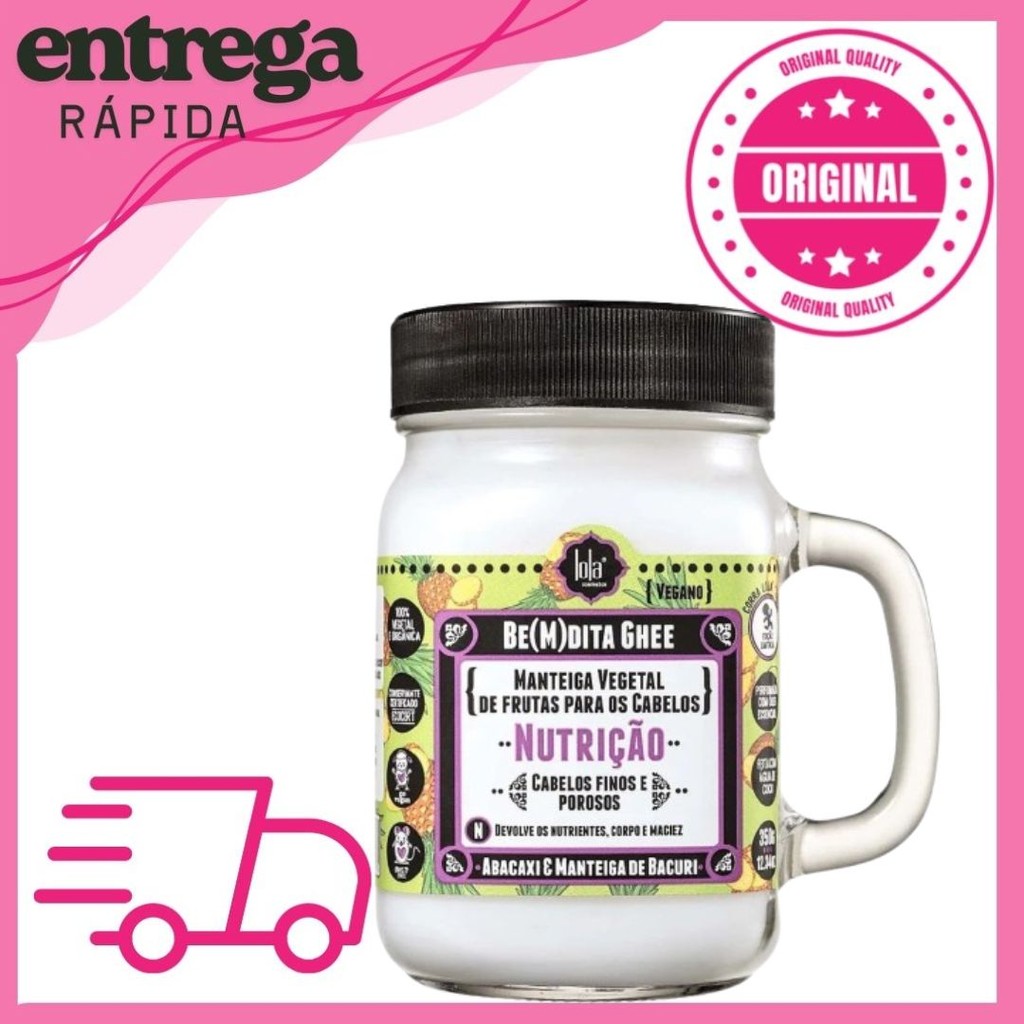 Máscara De Nutrição Lola Cosmetics Bemdita Ghee 350g em Oferta na Shopee