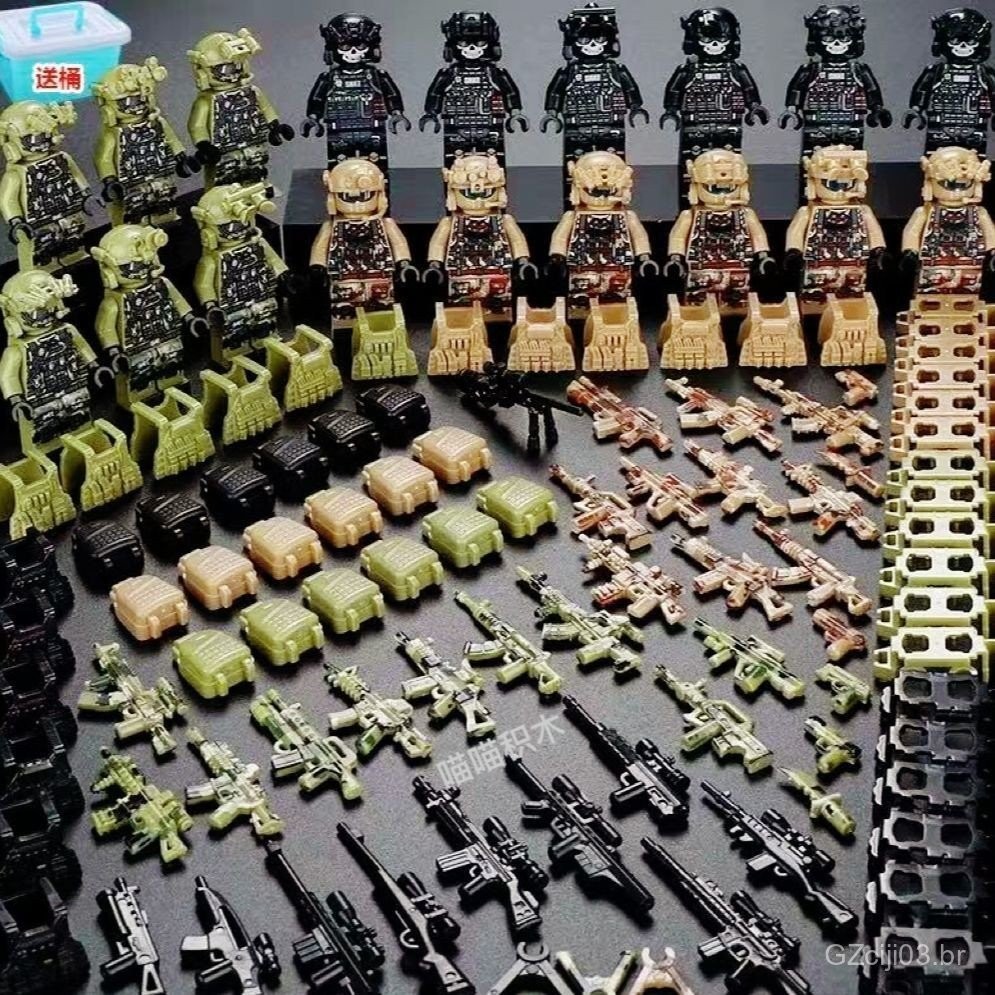 Boneco Militar Ghost SWAT Forças Especiais Deserto Alfa Brinquedo de Blocos de Construção Educacional Infantil J9PN em Oferta na Shopee