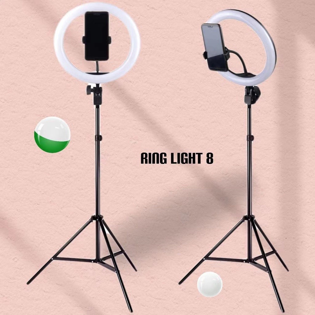 Ring Light Iluminador 8 Polegadas Com Tripé De 2.10 Metro MARISA