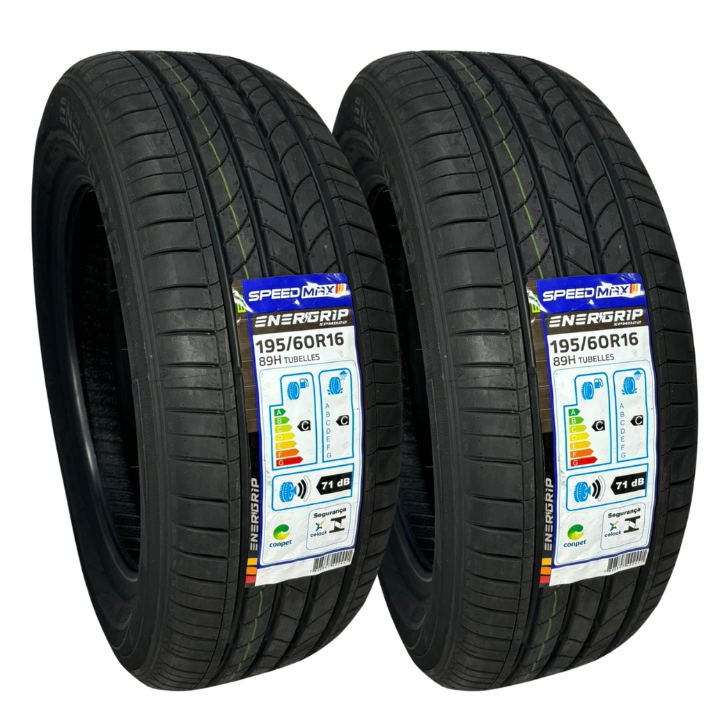 Kit 2 Pneus 195/60R16 SPEEDMAX ENERGRIP 89H Aro 16 HB20 Civic Corolla Cruze Sentra Logan em Oferta na Shopee