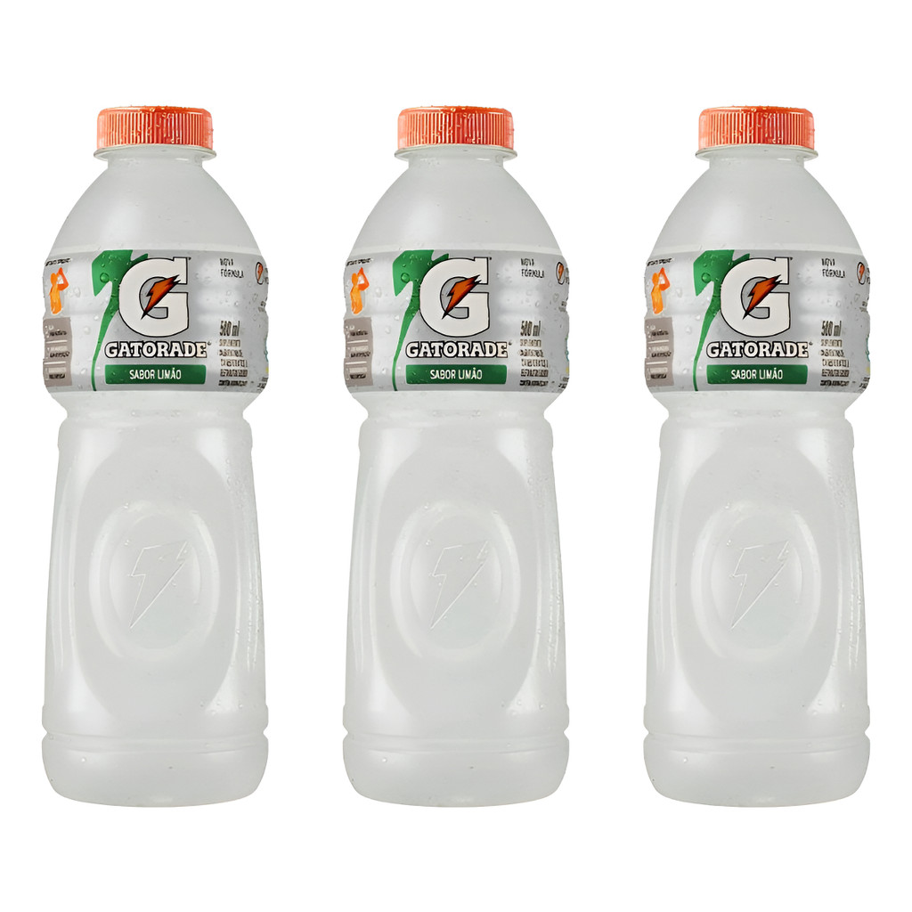 Kit C/3 Gatorade Isotônico Sabor Limão - Garrafa Pet 500ml