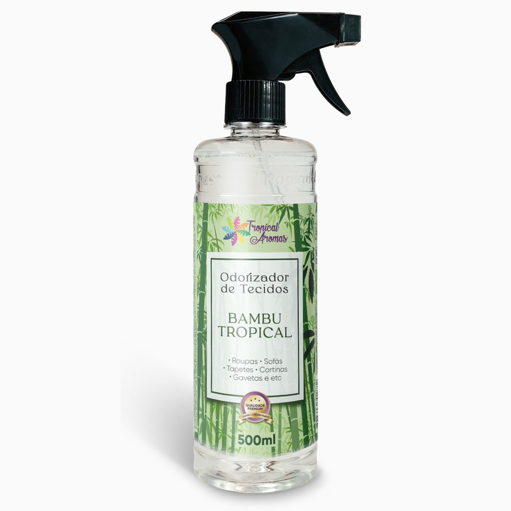 Spray Perfumado Odorizador de Tecidos Bambu 500ml Tropical Aromas