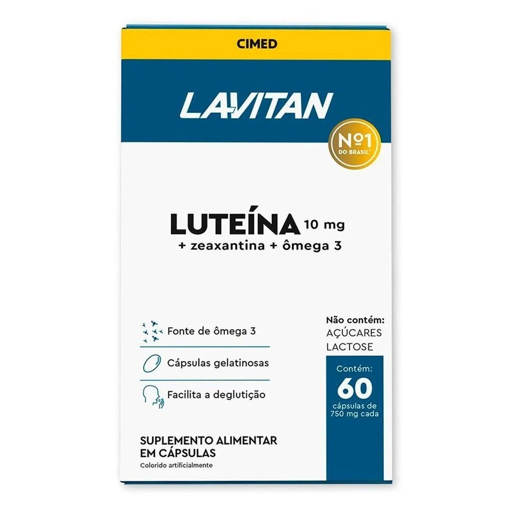 Lavitan Luteína Zeaxantina + Ómega 3 Com 60 Cápsulas - Cimed