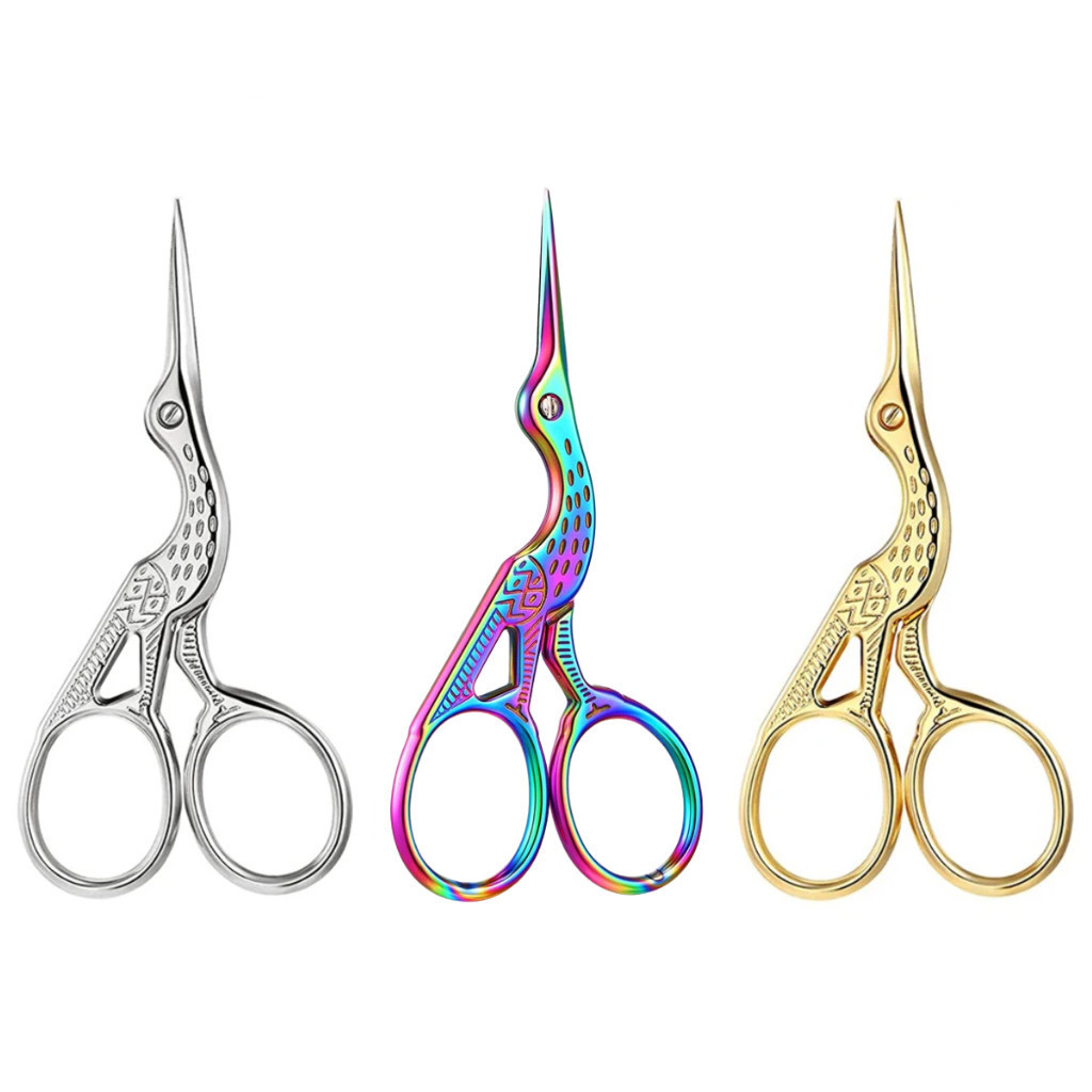 Tesouras De Alfaiataria Design de Sobrancelha Cilios Com Cortador De Pássaro / Garça / Bordado em Oferta na Shopee