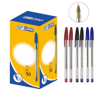 Caneta Esferográfica Azul Média 1.0mm Com 50 Unidades Escrita Papelaria Escritório Escolar em Oferta na Shopee