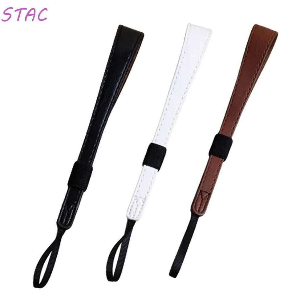 Aperto De Mão Para Câmera STAC , Alça De Pulso Com Corda De Couro PU , Pulseira Antiderrapante Digital De Força