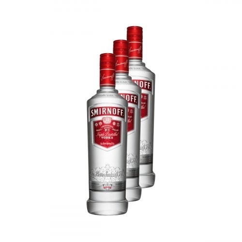 Vodka Tradicional 600ml 3 Unidades Smirnoff