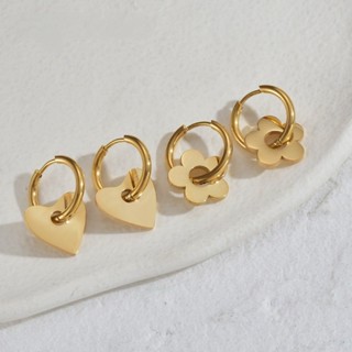Brincos De Aço Inoxidável/Titânio Ouro 18K Corte De Amor INS Simplicidade Moda Venda A Quente Círculo De Coração Para Mulher Piercing Jóias De Hipoalergênica em Oferta na Shopee