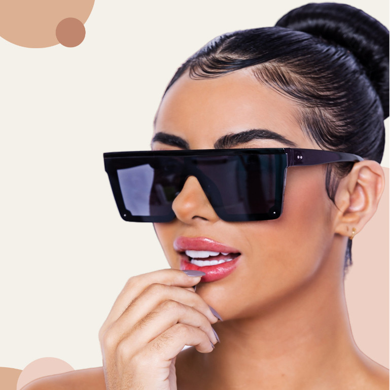 Óculos de Sol Feminino Unisex Quadrado Maior  UV400 modas