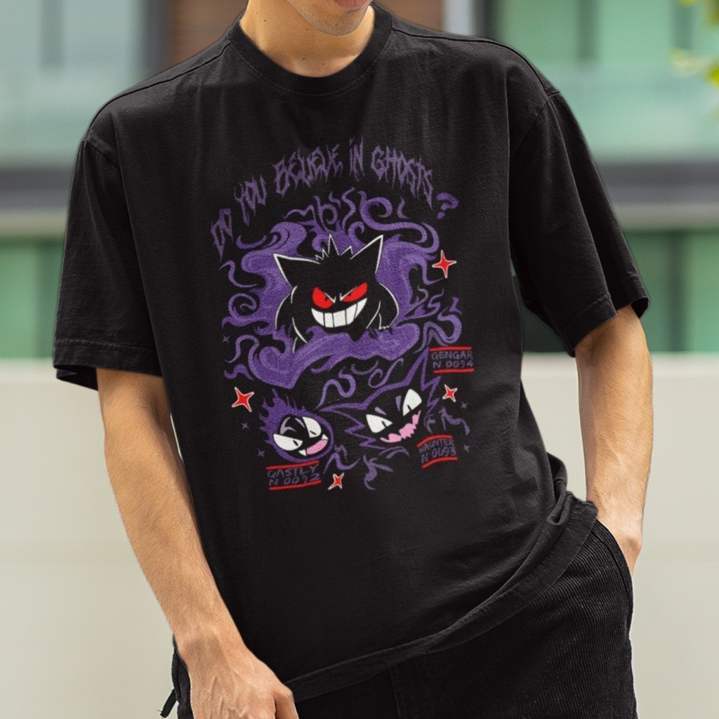 Camiseta GENGAR FANTASMA Camisa Manga Curta 100% Algodão KPF