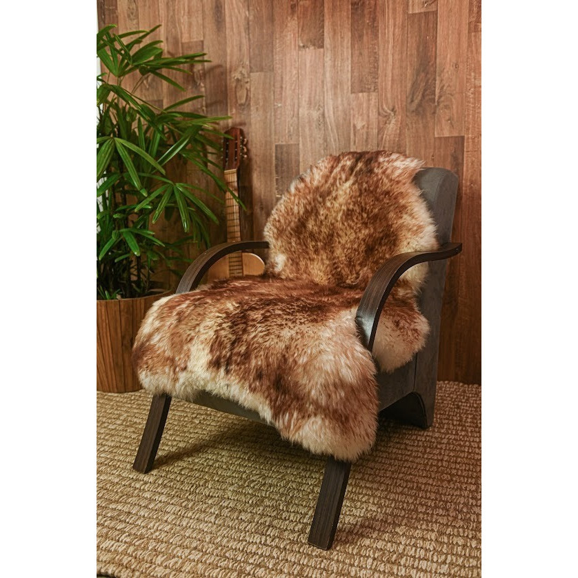Pelego Para Cadeiras Sofas  Natural De Ovelha G Mesclado