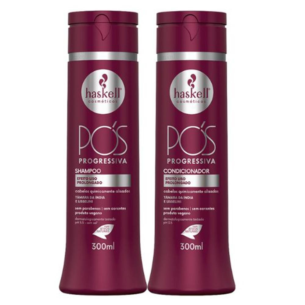Kit Shampoo e Condicionador Alinhador Pós Progressiva Haskell 300ml