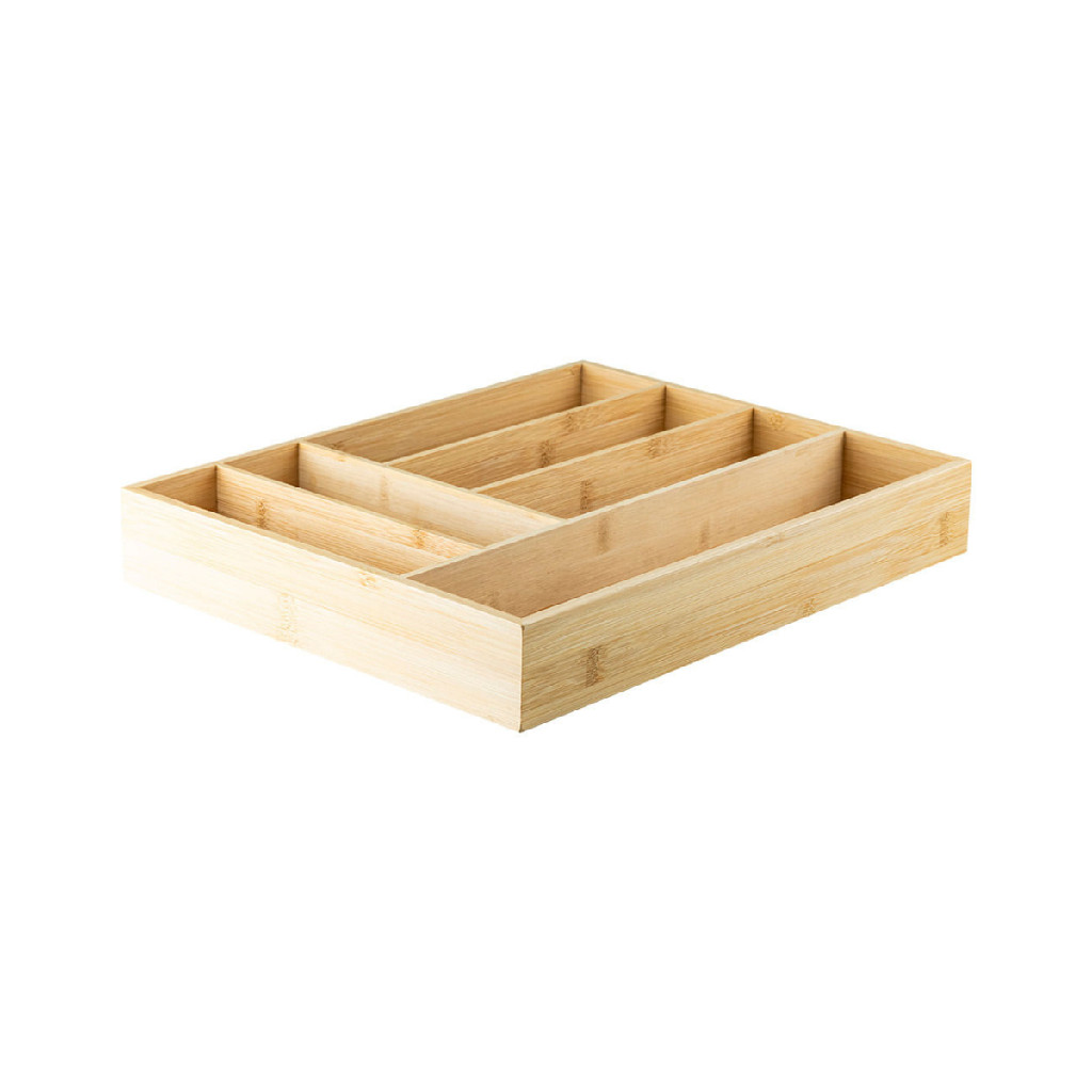 Organizador De Talheres Bambu Grande Keep Porta Talher Gaveta