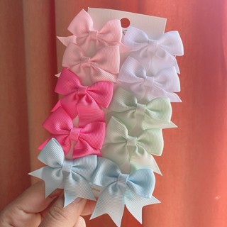 10PCS/SET Kids Grosgrain Ribbon MiNi Hair Bows com Clip Hairpins Barrettes Headwear em Oferta na Shopee
