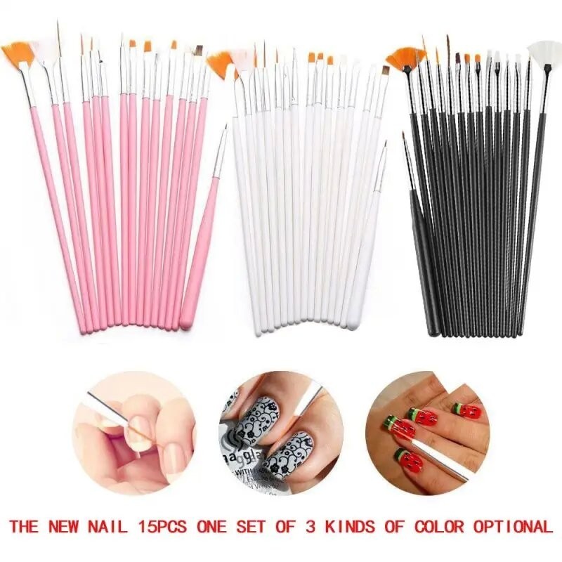 15pcs Fine Detail Paint Brush Set-Pincel De Pintura Miniatura Para Detalhe E Artística-Acrílico , Aquarela , Óleo , Modelos