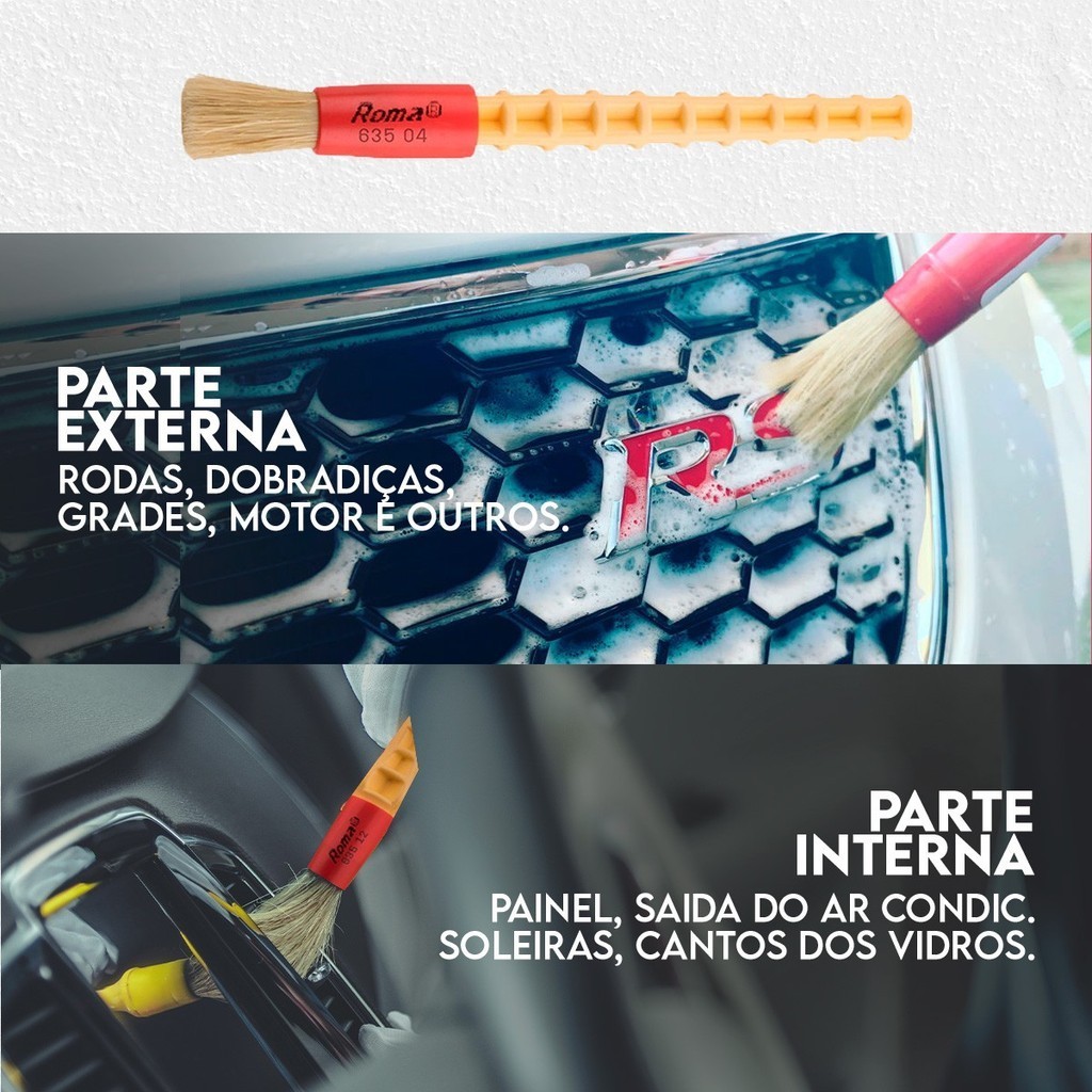 Pincel Detalhamento Automotivo N.2, 4, 6, 8, 12, 24 - Roma · foto 2
