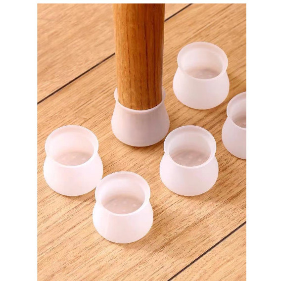 Kit C/ 12/24 Protetor de Silicone para Pés de Cadeira e Mesa Pés Pezinho Redondo em Oferta na Shopee