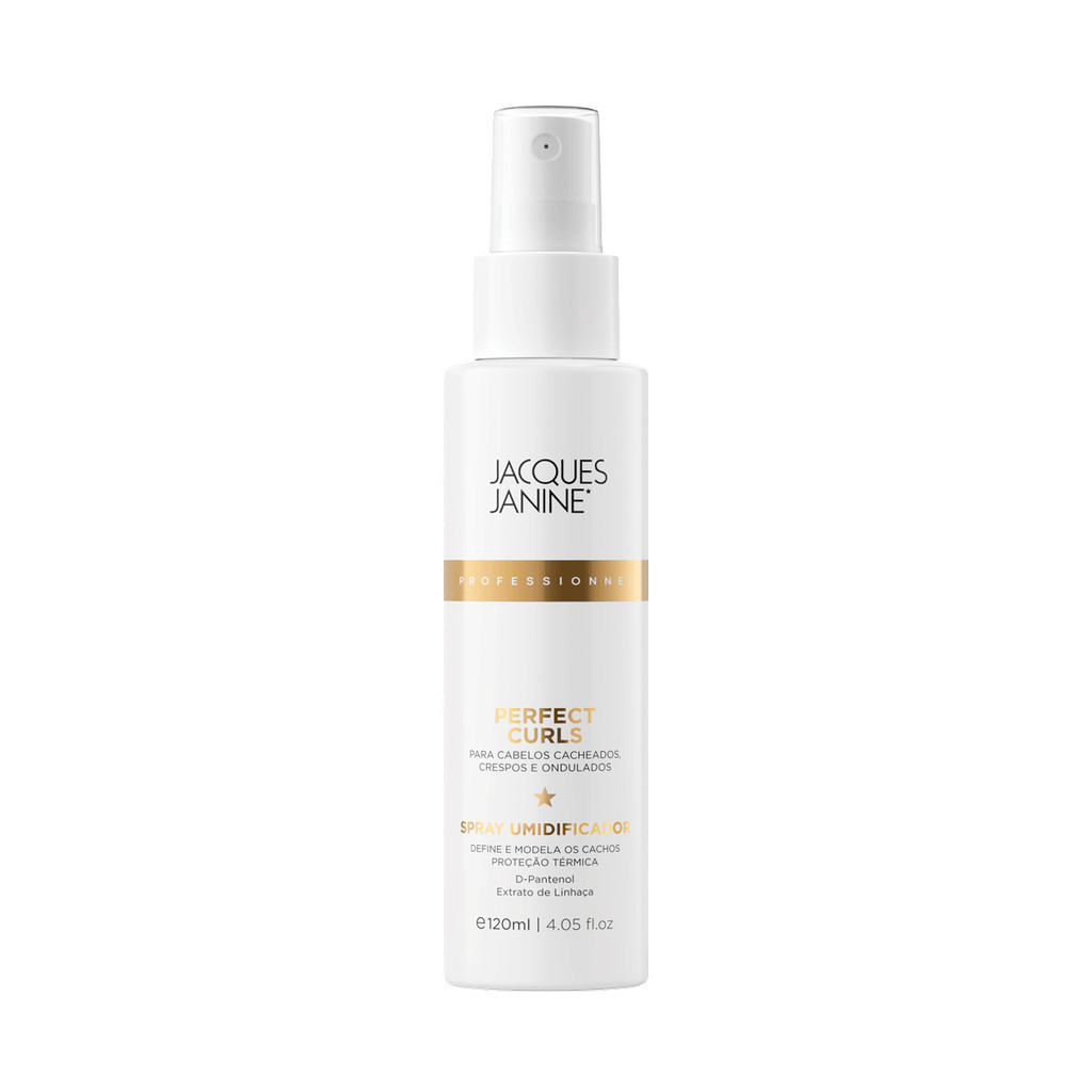 Spray Umidificador Antifrizz Protetor Térmico Ativador Cachos Perfect Curls Jacques Janine 120ml em Oferta na Shopee