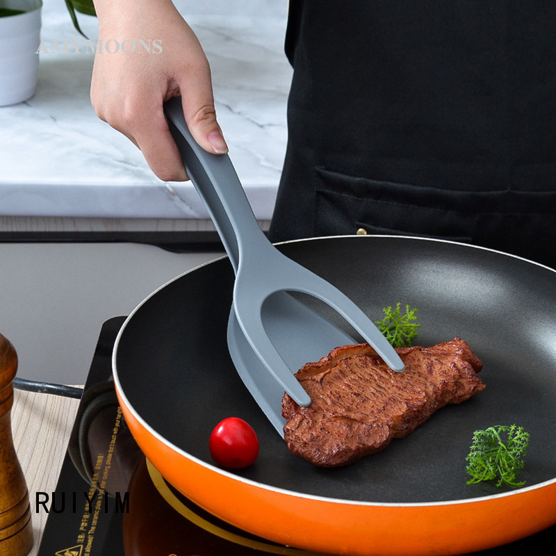 2 Em 1 Espátula Para Panquecas Pinça Omelete Acessórios De Cozinha