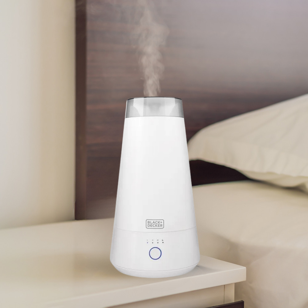 Umidificador De Ar Ultrassônico Aromatizante Branco Bivolt 2L Black Decker Compacto Silencioso Versátil AIR2000N-BR