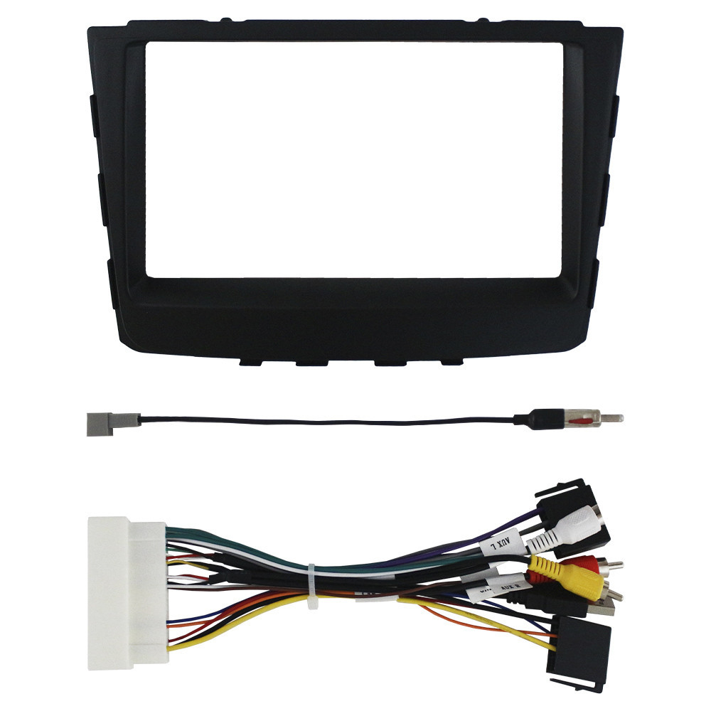 Kit Moldura Painel 7 Pol Creta 2015 2016 2017 2018 2019 2020 2021 2 Din Preto Chicote Som Plug Antena em Oferta na Shopee