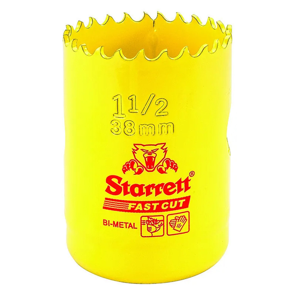 Serra Copo Fast Cut 38mm Starrett 1.1/2" Bi-Metal FCH0112-G em Oferta na Shopee