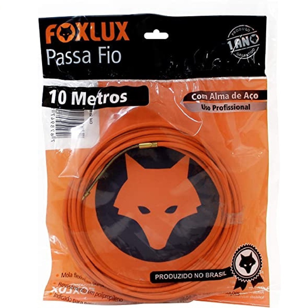Passa Fio Foxlux 10M com Alma de Aço | Flexível e resistente, facilita a instalação de cabos em Oferta na Shopee