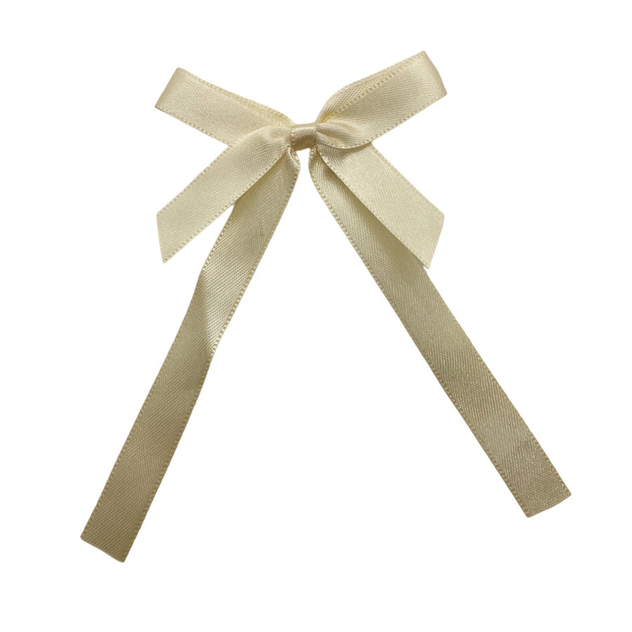 Laço Perfeito de Fita de Cetim com Adesivo - Marfim - P 5x20,5cm - 3 unidades - Cromus - Rizzo