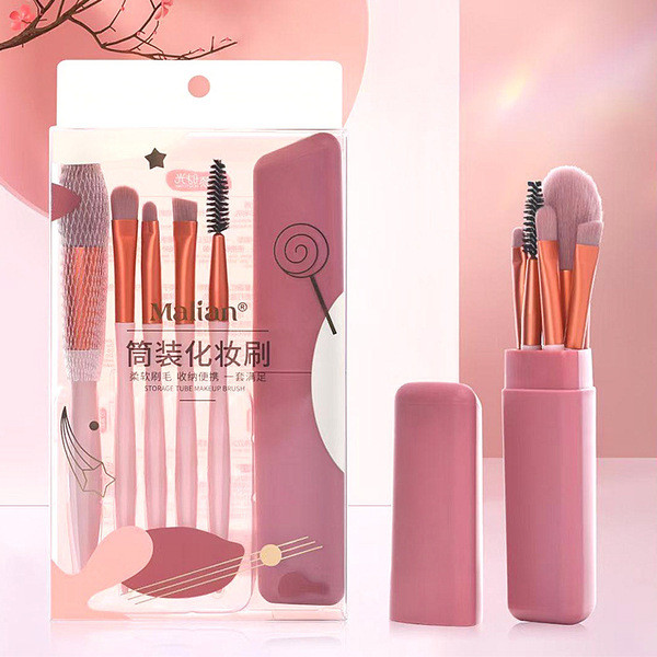 kit pincel kit de pincel Conjunto de pincéis de maquiagem de tubo Marianne Pó solto Blush Sombra Lip Brush Organizador portátil Ferramentas de maquiagem para iniciantes