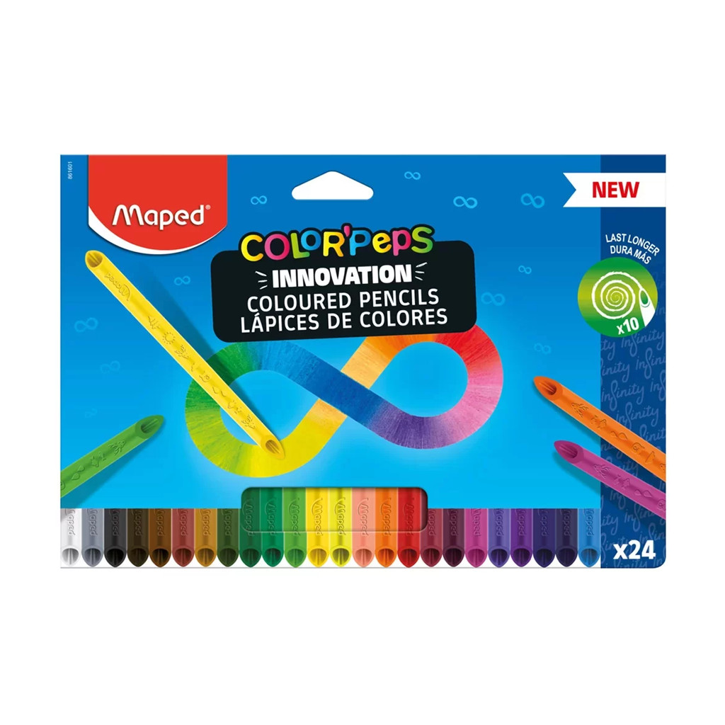 Lápis de Cor ‘Infinity’ 24 Cores | Linha ColorPeps | Estojo | Maped