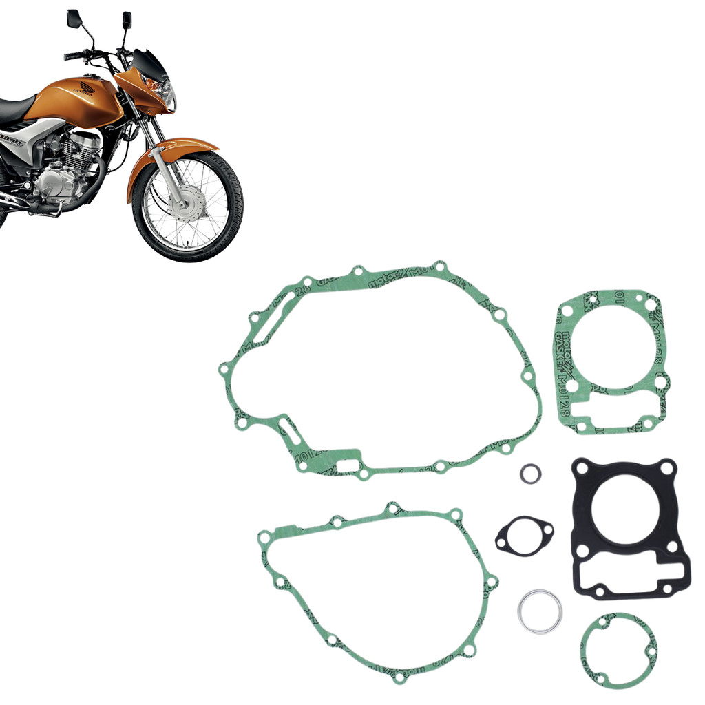 Jogo de Juntas do Motor (Sem Borracha) - Vedamotors - Honda Cg 150 Titan Fan, Crf 150f, Nxr 150 Bros