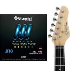 Encordoamento Guitarra Giannini Nickel Round 010 GEEGST10