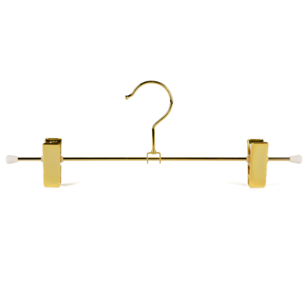 10 Cabide com Presilha Lisa Dourado Ouro Adulto e Infantil / Cabide saia / Cabide Lingerie / Cabide Calça / Cabide Short