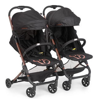 Carrinho de Bebê para Gêmeos Galzerano Duolee de 0 Meses até 15kg Preto com Cobre em Oferta na Shopee