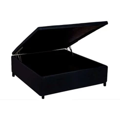 Cama Box Baú Casal Universal Courano Black (138x188x35) - Costa Rica