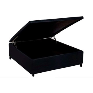 Cama Box Baú Casal Universal Courano Black (138x188x35) - Costa Rica em Oferta na Shopee