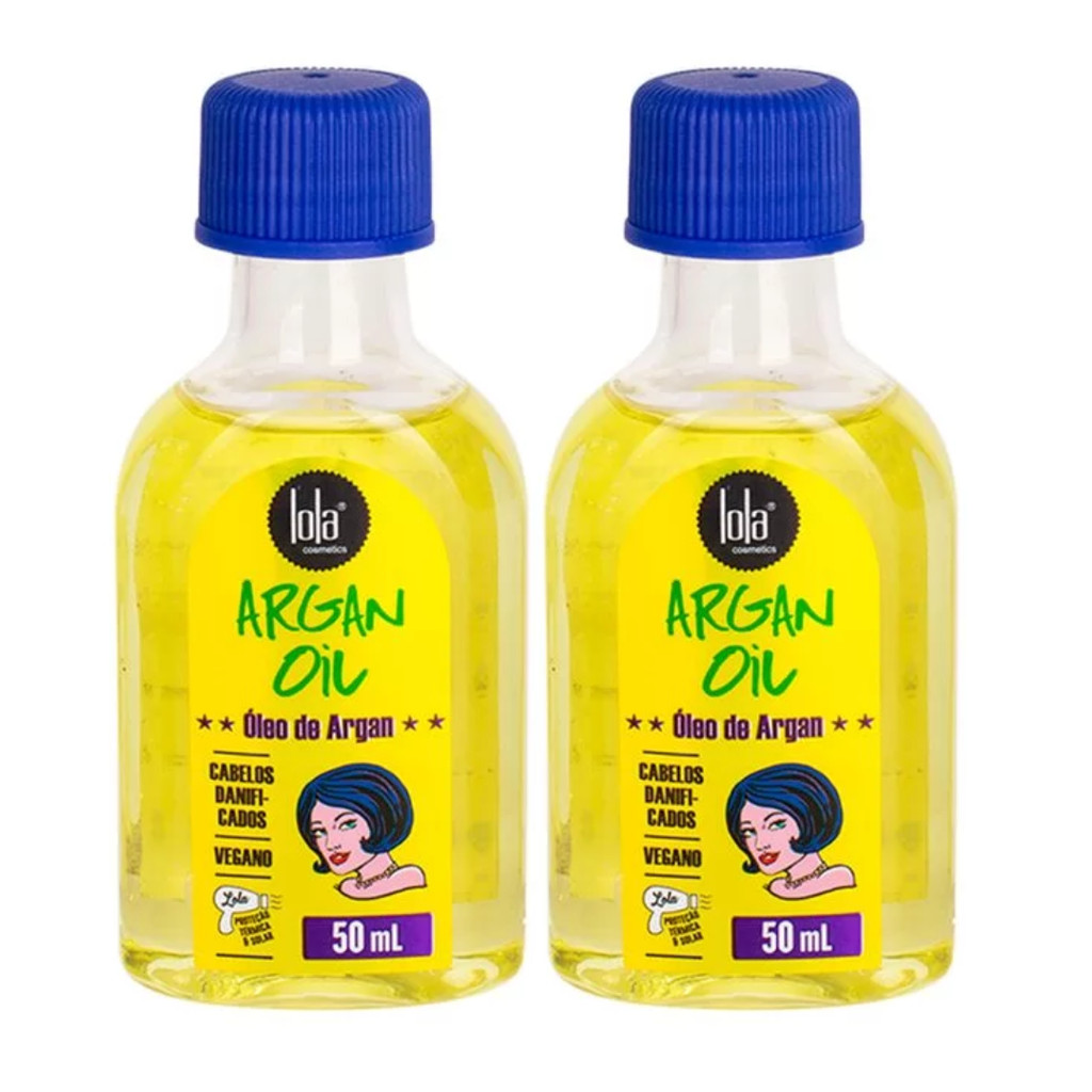 Kit 2 Óleo Capilar Argan Oil 50ml Cada Unidade - Lola Cosmetics