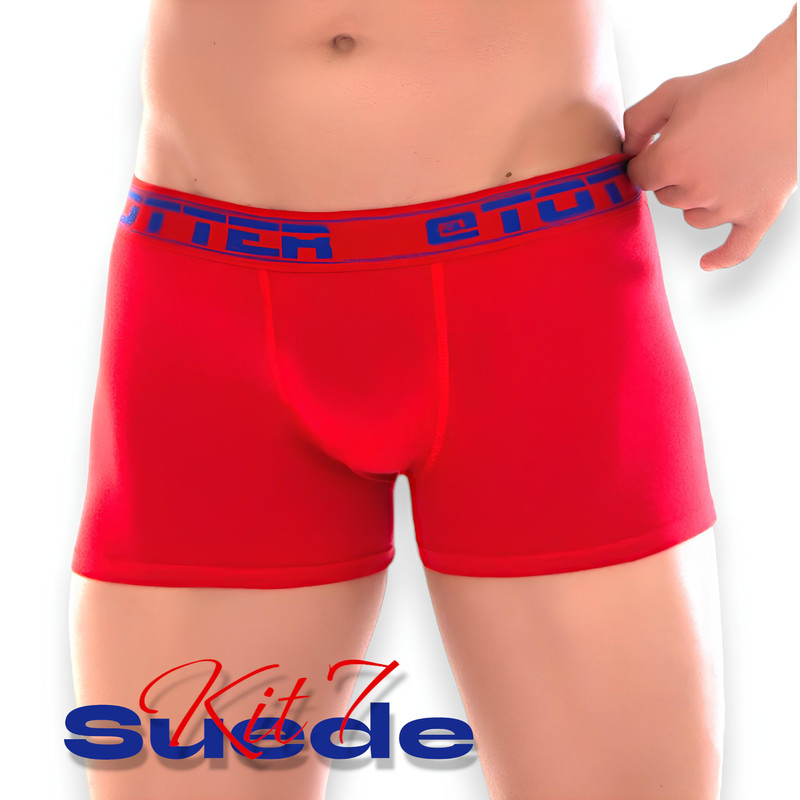 Kit 7 Cueca Box Suede Masculino Kit Cuecas Adulto Boxer