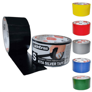 FITA SILVER TAPE MULTI-USO PRETA ADELBRAS 48mm X 5m em Oferta na Shopee