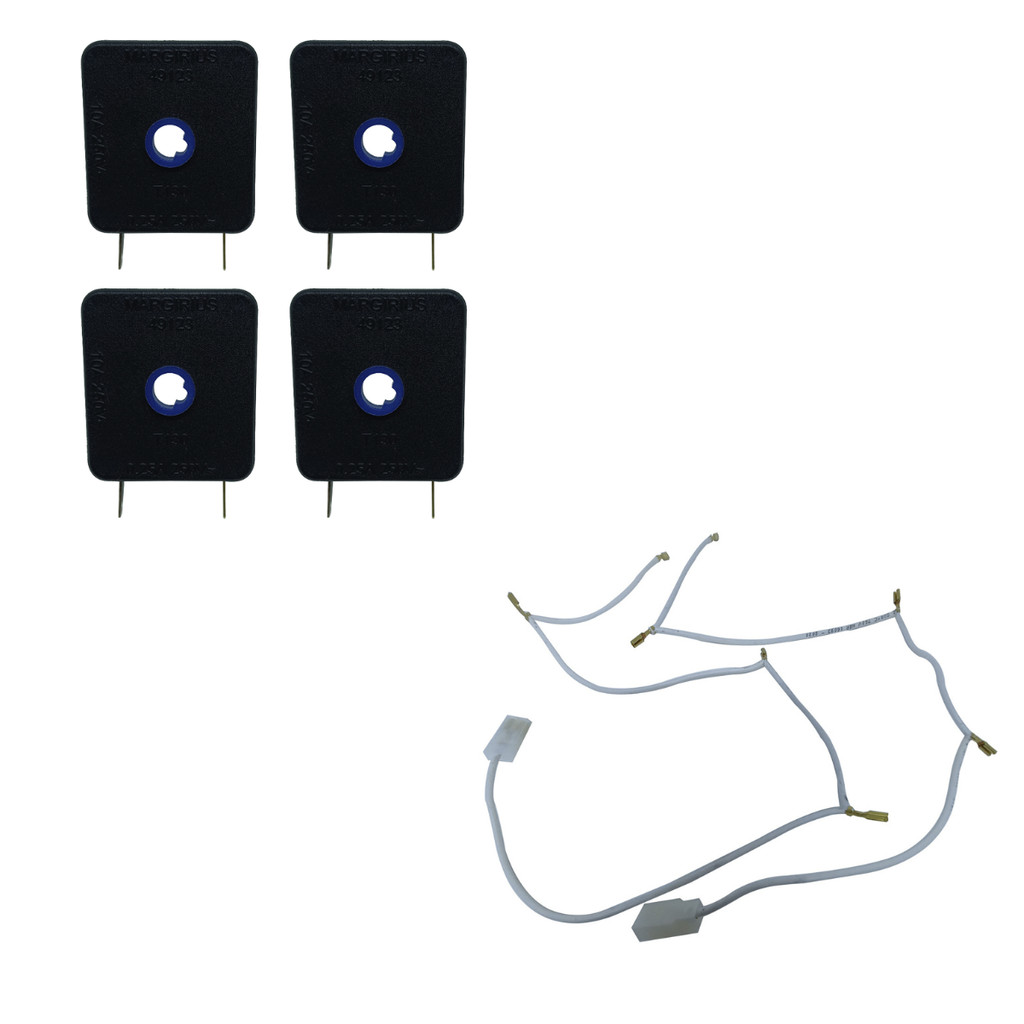 Kit Interruptor Chicote Catenária Acendimento Automático Fogão Cooktop Fischer 4 Bocas 1519 Fit Line Infinity 9788