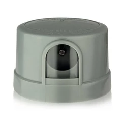 Kit Relé Fotoelétrico Foxlux + Base Ajustável Cinza Bivolt | acionamento automático