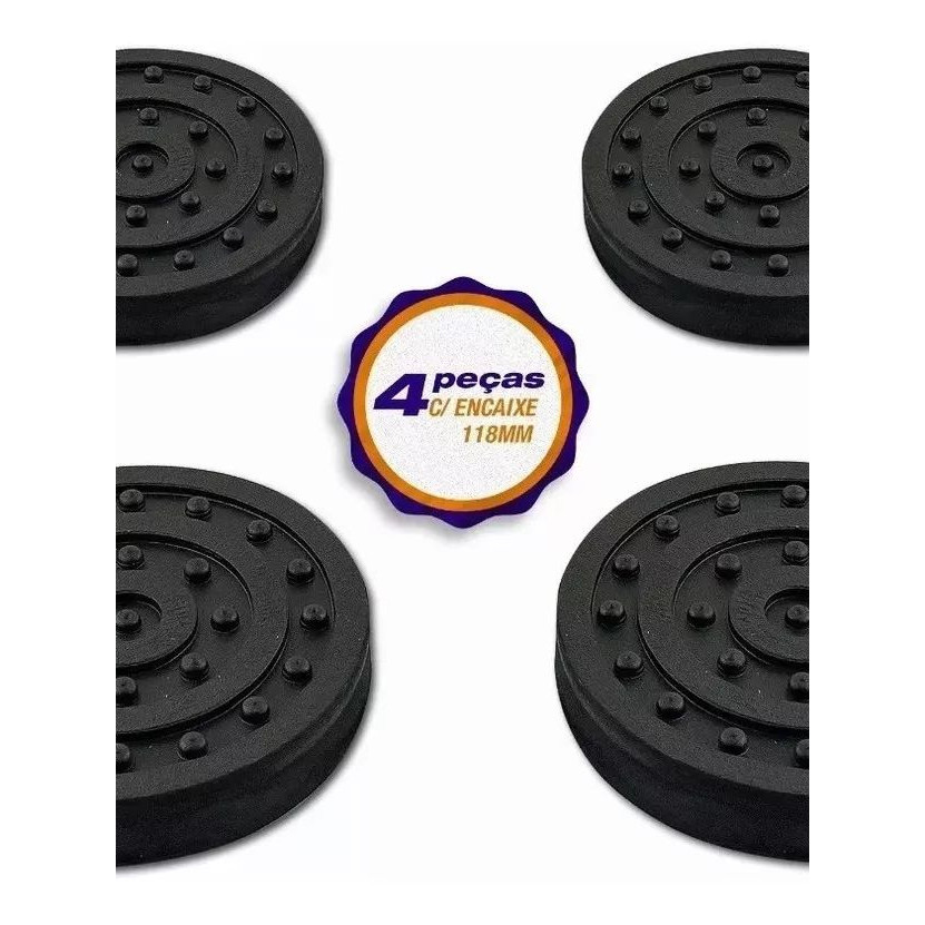 Sapata de Borracha para Elevador Automotivo 118mm – Kit 4 Peças Almofada Elevador de Carro