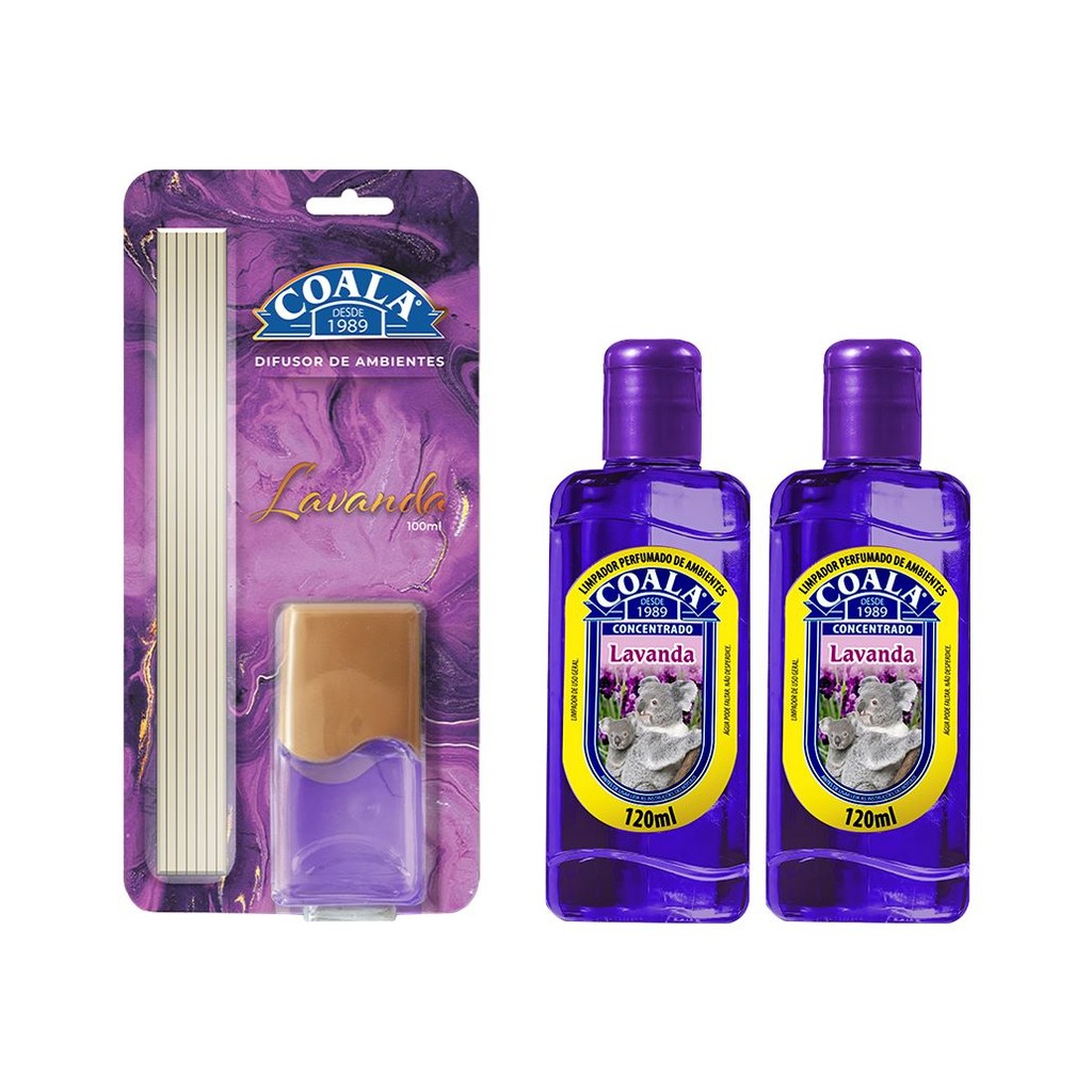 Kit Coala Lavanda Limpador 120 Ml + Difusor 100 ml em Oferta na Shopee