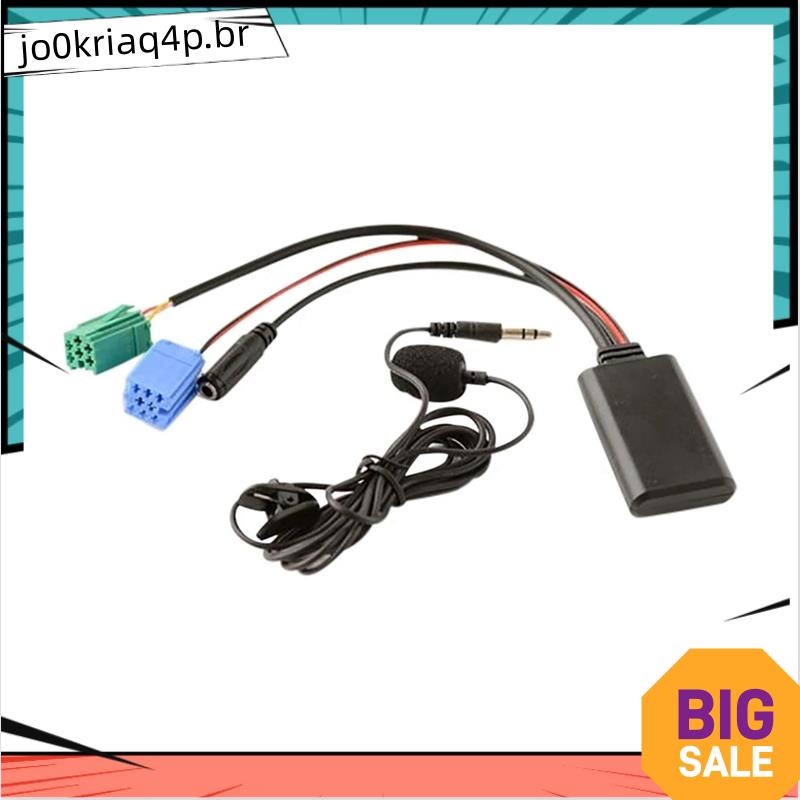 Carro Bluetooth 5.0 Receptor De Música Aux Microfone Com Fio Mãos-Livres Telefone Adaptador De Chamada Gratuita Para Renault CD Player Acessórios Peças