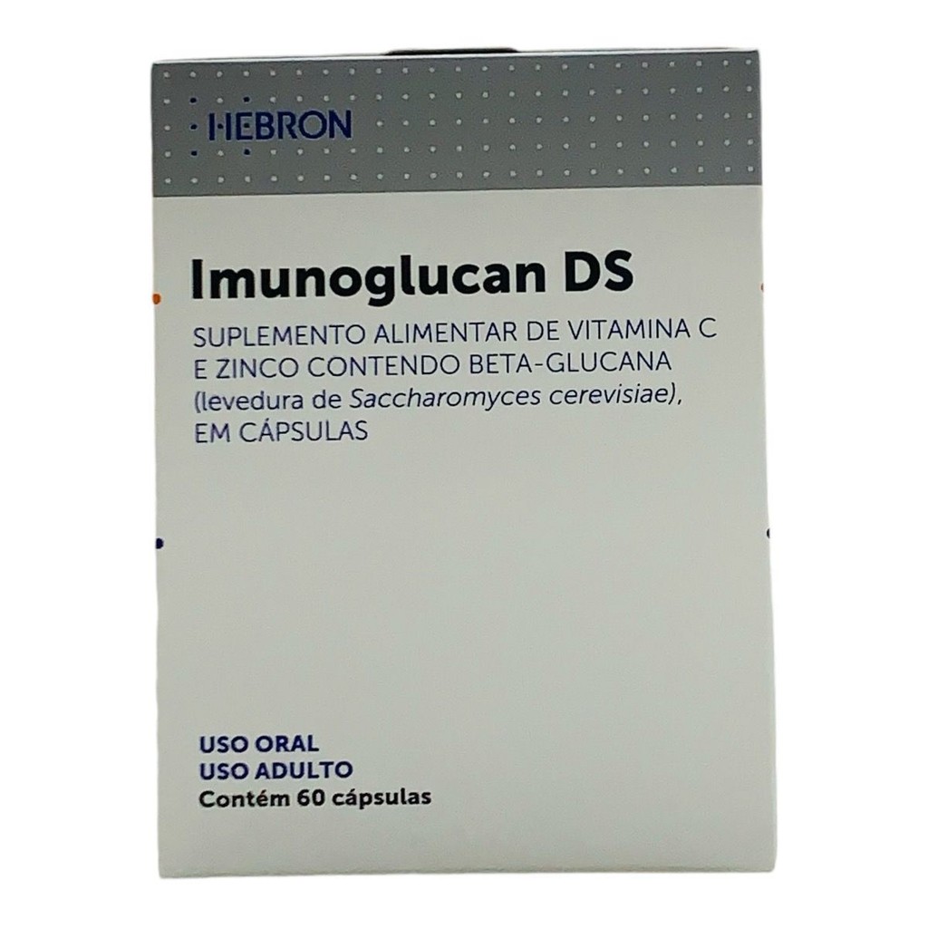 Imunoglucan DS Vitamina C Zinco e Beta Glucana 60 Cápsulas