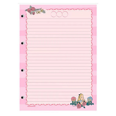 Refil Alice no Pais das Maravilhas Fichário Caderno Argolado Colegial Fichário c/ 80 fls Refil Fichario Refil Argolado