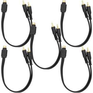 Kit 05 Cabo Rca Y Flexível 2 Macho 1 Fêmea Som Automotivo em Oferta na Shopee